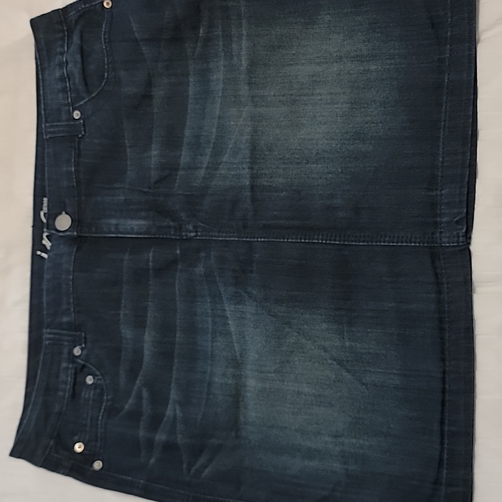 INC Dark wash denim mini skirt 18W